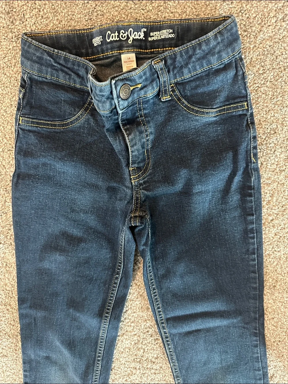 Cat & Jack Dark Wash Skinny Jeans - Deep Blue